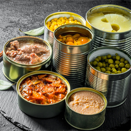 Imagem por categoria Alimentos Enlatados, em Conserva e em Pacotes
